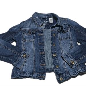 GUESS Classic Blue Denim Jacket Girls Jean Jacket, Size M 10/12